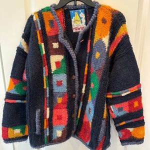 Newari S/M 100% Wool Handcrafted in Nepal Sweater
